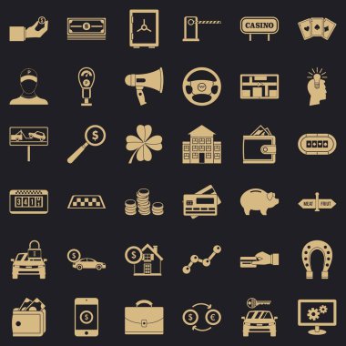 Para Icons set, basit tarzı