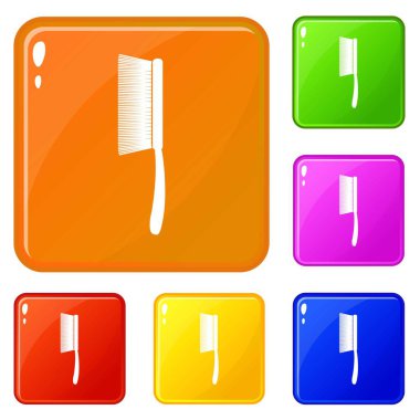 Fırça simgeler kümesi vektör rengi