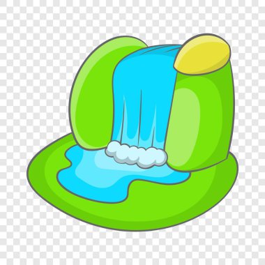 Dağ şelale simgesi, karikatür tarzı