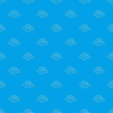 Büyüteç camı üzerinde harita desen vektör kesintisiz mavi