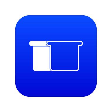 Beyaz ekmek simgesi dijital mavi