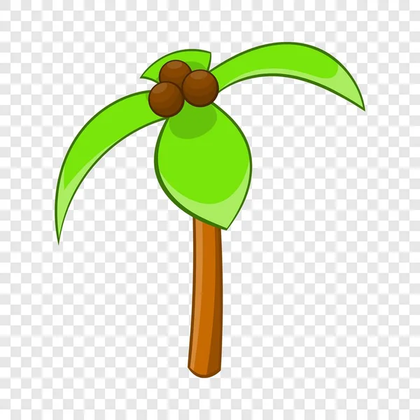 Icône de palmier à noix de coco dans le style dessin animé — Image vectorielle