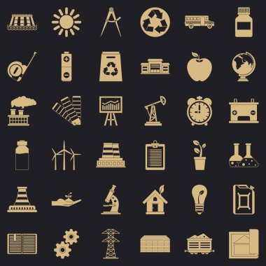 Organizasyon Icons set, basit tarzı