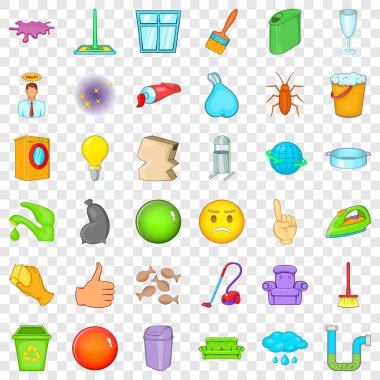 Genel simgeleri temizlik ayarla, tarzı çizgi film