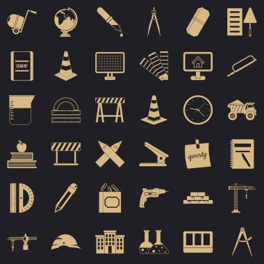 Pusula Icons set, basit tarzı