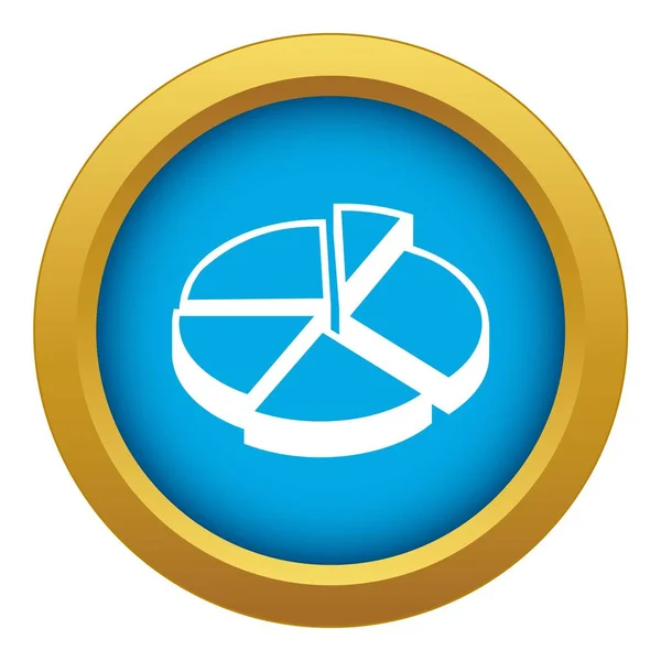 Finanzas gráfico circular icono vector azul aislado — Vector de stock