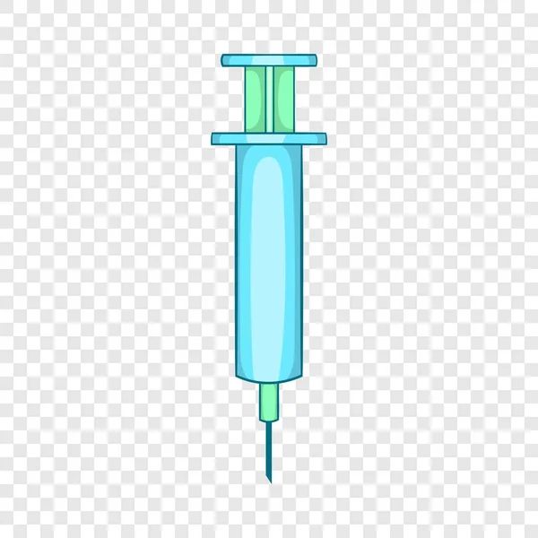 Syringe icon in cartoon style — Stock Vector