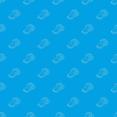 Araba Bagaj ve kutuları desenli vektör kesintisiz mavi