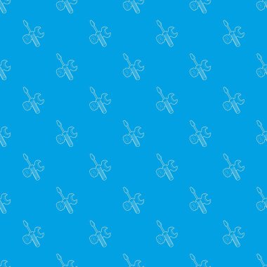 Cıvata sürücü desen vektör kesintisiz mavi