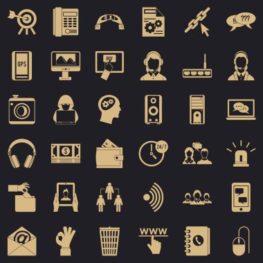 Simgeler iletişim ayarla, basit tarzı