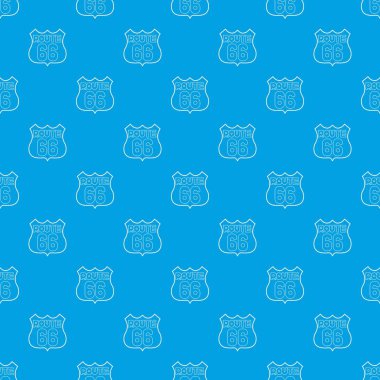 Rota 66 kalkan desen vektör kesintisiz mavi