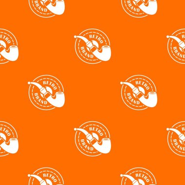 Retro marka desen vektör turuncu