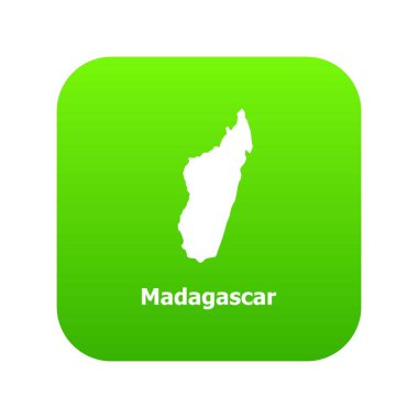 Madagaskar harita simgesi, basit tarzı