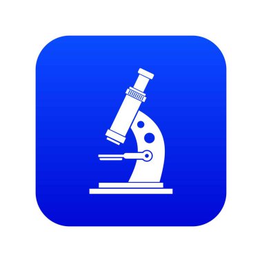 Mikroskop simgesi dijital mavi