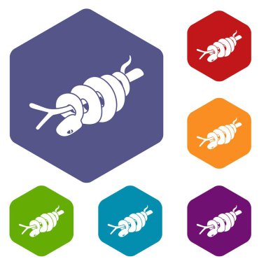 Altı yüzlü Ratsnake simgeler vektör