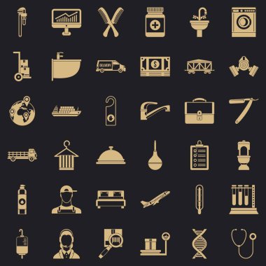 Zanaat Icons set, basit tarzı