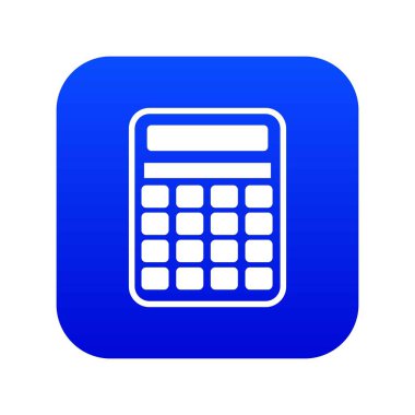 Hesap makinesi simge dijital mavi