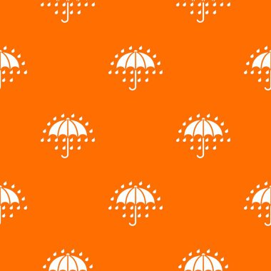 Şemsiye desen vektör turuncu