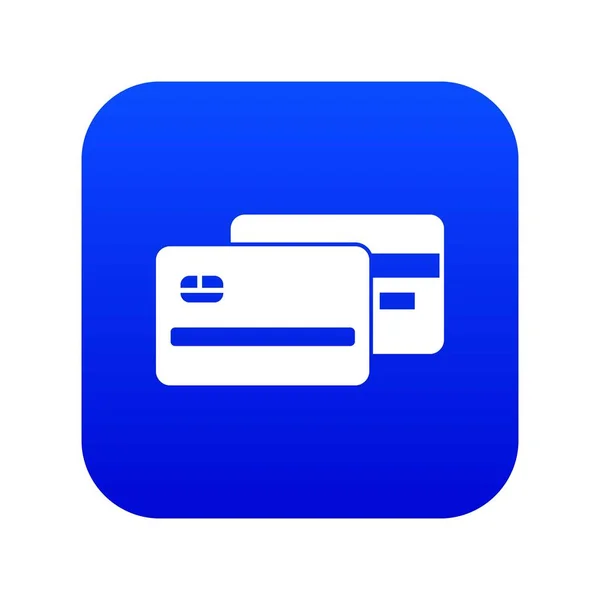 Kreditkartensymbol digital blue — Stockvektor