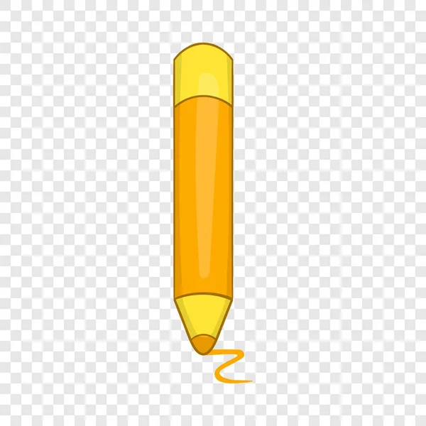 Yellow pencil icon, cartoon style — Stock Vector