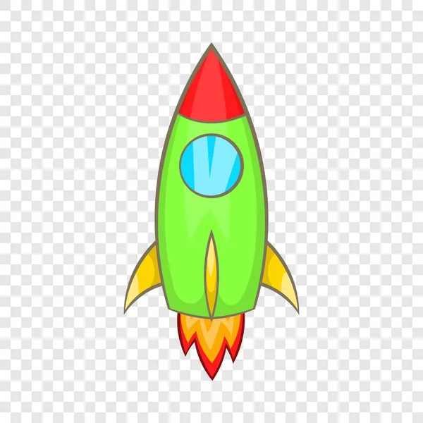 Икона ракеты, стиль мультфильма — стоковый вектор