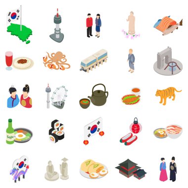 Kore Icons set, izometrik stili