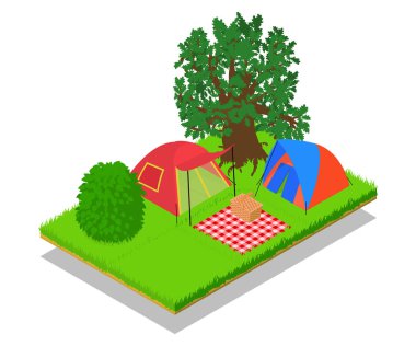 Sefer kavramı afiş, izometrik stili