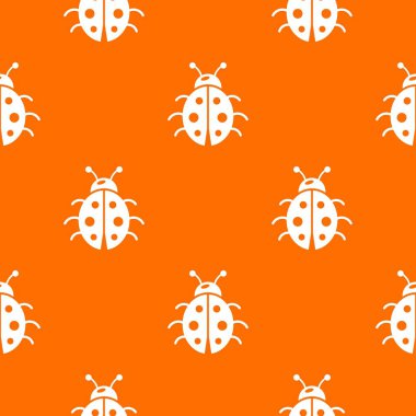 Uğur böceği desen vektör turuncu