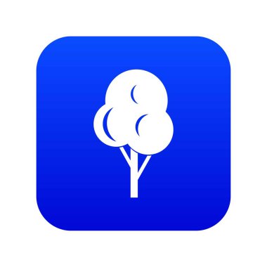 Sonbahar ağaç simgesi dijital mavi