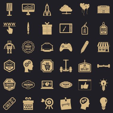 En iyi fikir Icons set, basit tarzı