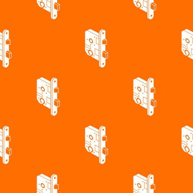Standart kapı kilit desen vektör turuncu