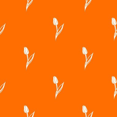 Lale desen vektör turuncu