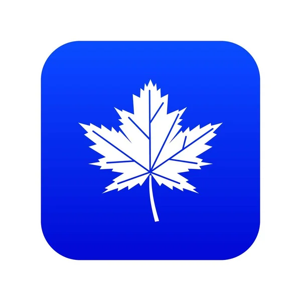 Maple leaf pictogram digitale blauw — Stockvector