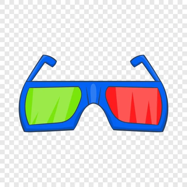 Gafas para 3d icono de la película, estilo de dibujos animados — Vector de stock