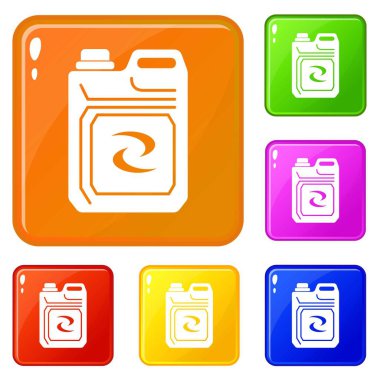 Vektör renk ayarla şişe simgeler yıkama