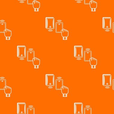 Manyetik kilit desen vektör turuncu