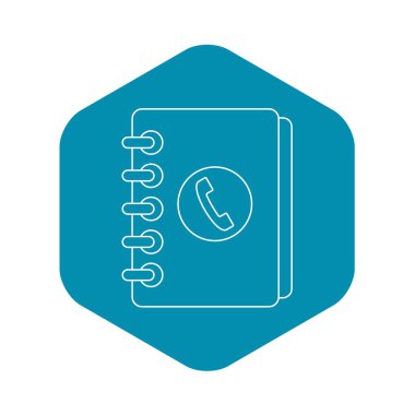 Telefon Rehberi cep telefonu simgesi, anahat stili ile