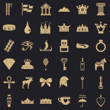 Altın taç simgeler kümesi, basit tarzı