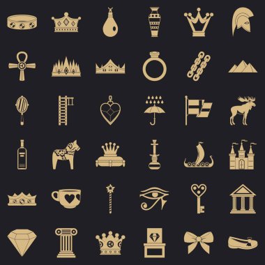 Muska Icons set, basit tarzı