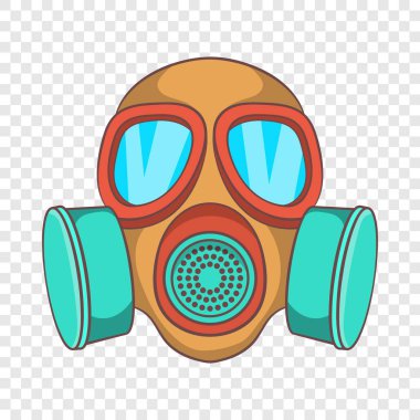 Gaz maskesi simgesi, çizgi film biçimi