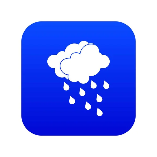 Wolken und Wassertropfen Symbol digital blau — Stockvektor