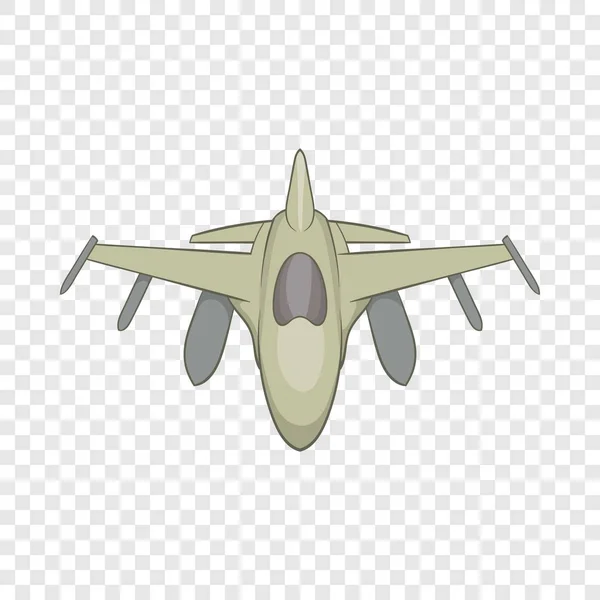 Икона военного самолета, стиль мультфильма — стоковый вектор