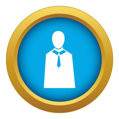 İzole kadın yargıç mavi simge vektör