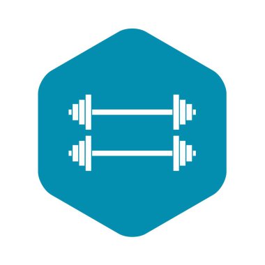 İki barbell simgesi, basit tarzı