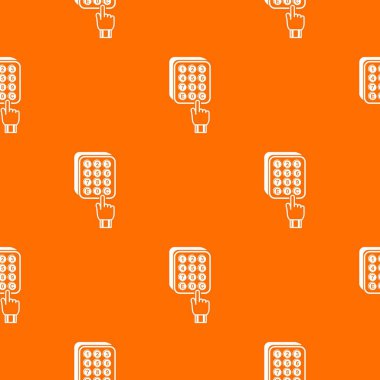 Dijital kilit desen vektör turuncu