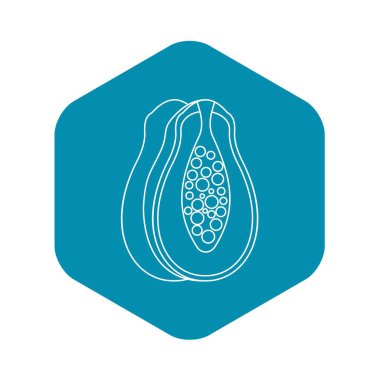 Papaya meyve simgesi, anahat stili