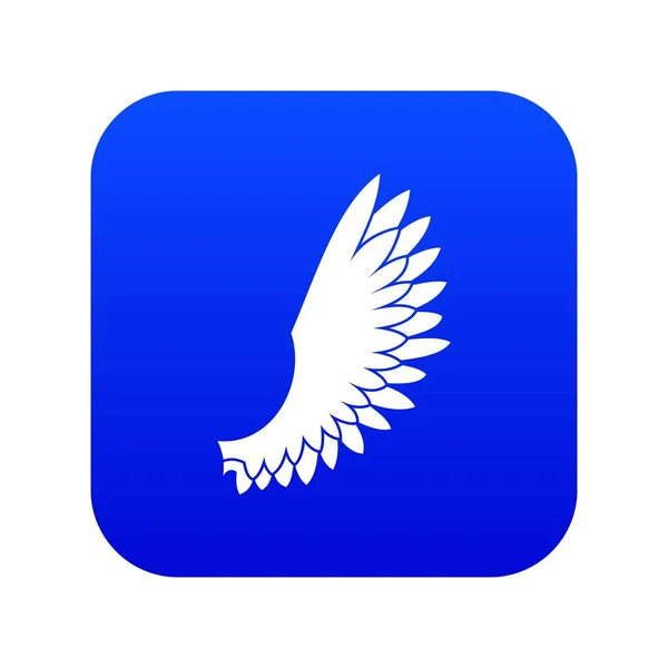 Icono de ala azul digital — Vector de stock