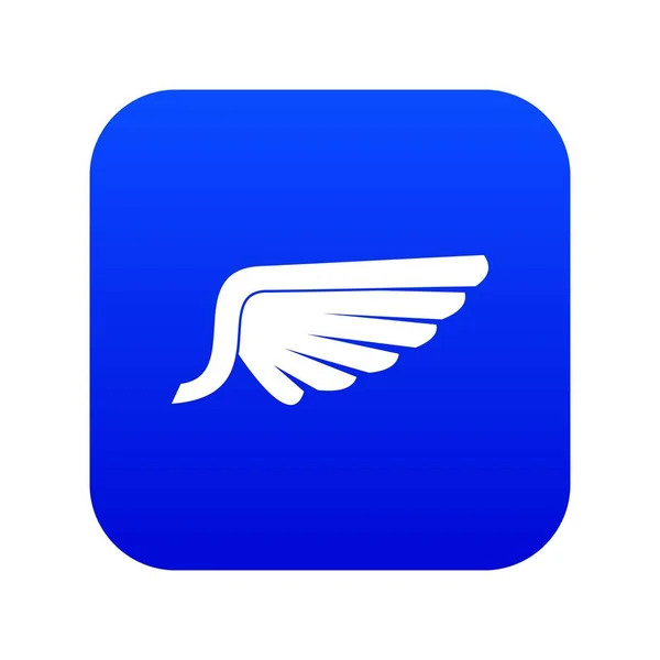 Icono de ala azul digital — Vector de stock