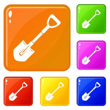 Simgeler kümesi vektör renk kürek