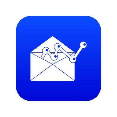 Envellope grafik simge dijital mavi